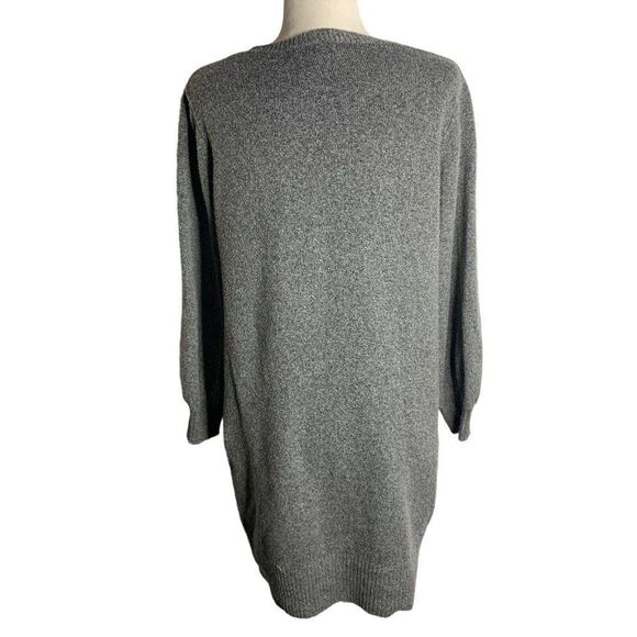 Marled Reunited Knit Sweater Dress S Grey Long Sleeves Crewneck Knee Length - Picture 4 of 6